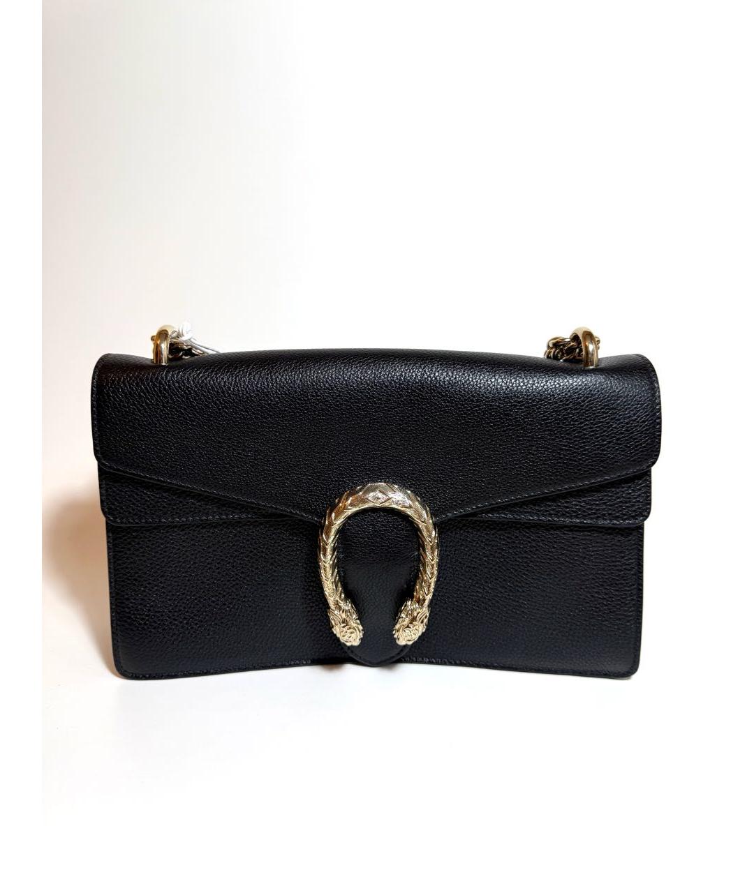 GUCCI Черная кожаная сумка через плечо, фото 9