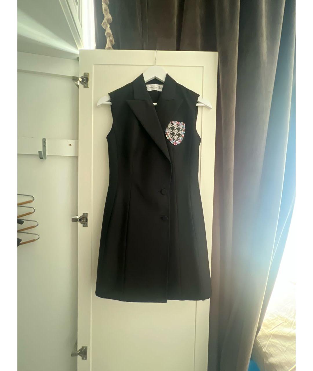 CHRISTIAN DIOR Черное шерстяное платье, фото 3