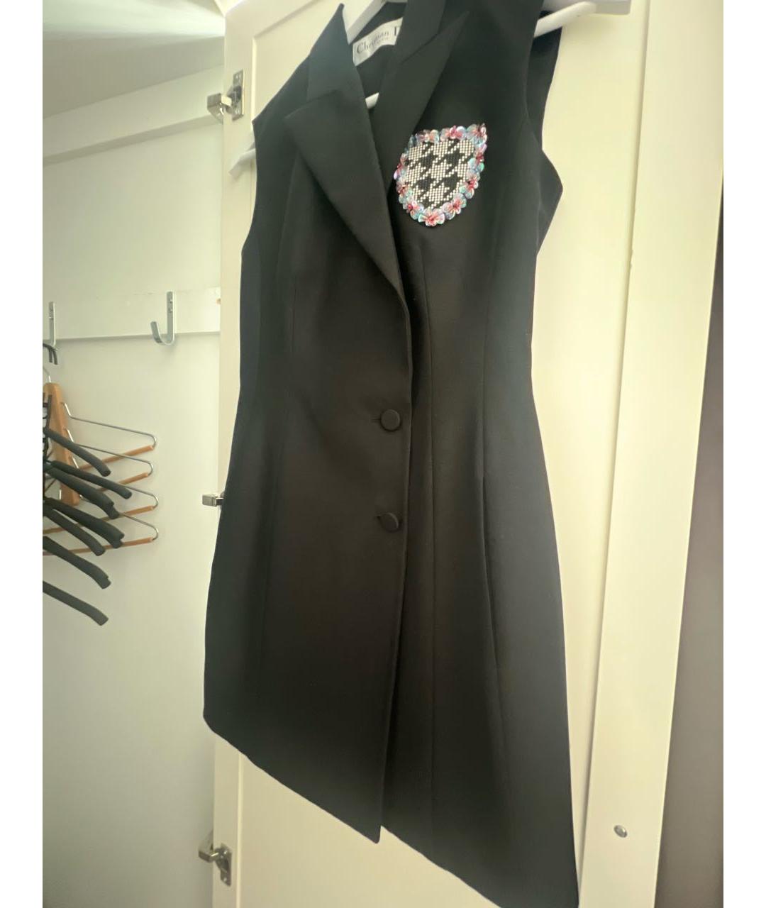 CHRISTIAN DIOR Черное шерстяное платье, фото 5