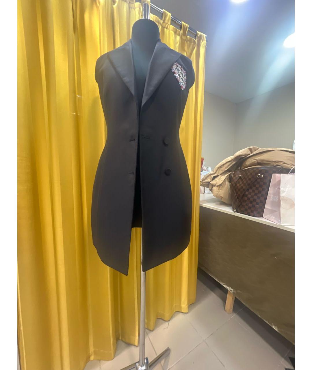 CHRISTIAN DIOR Черное шерстяное платье, фото 3
