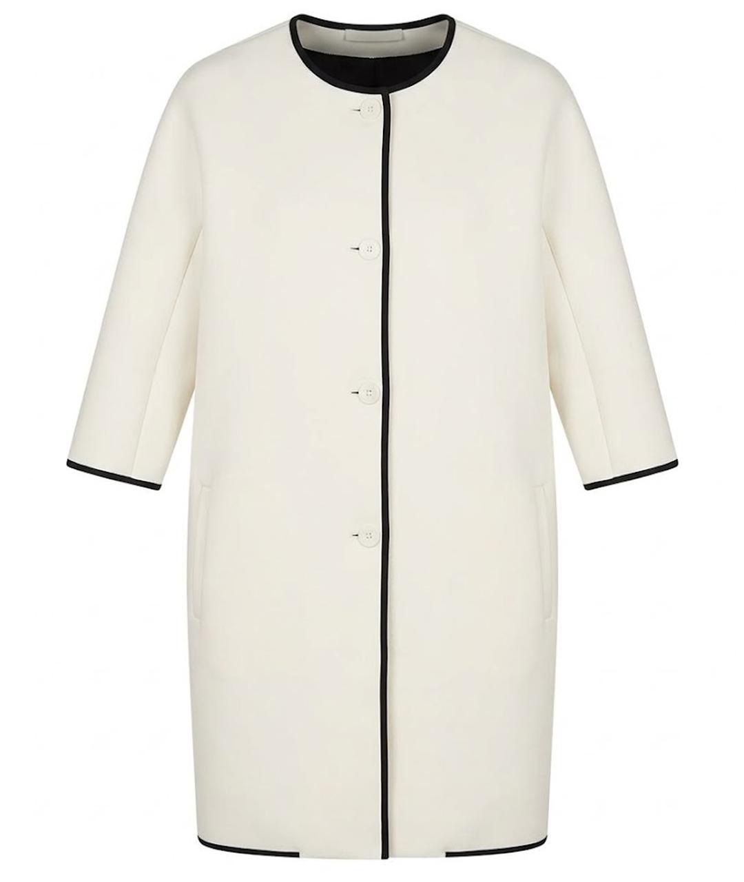 MAX MARA Белое вискозное пальто, фото 1