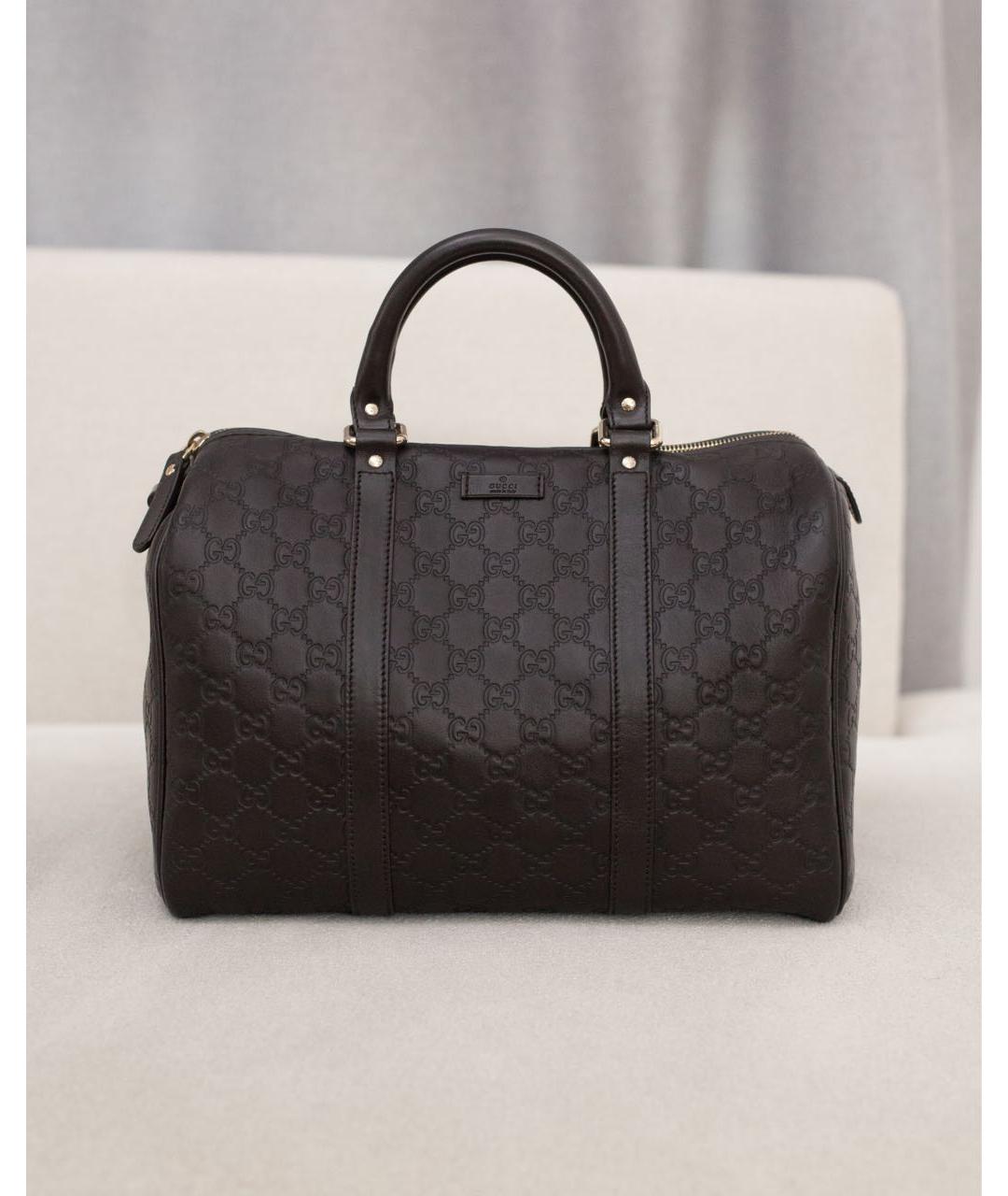 GUCCI Коричневая кожаная сумка с короткими ручками, фото 8