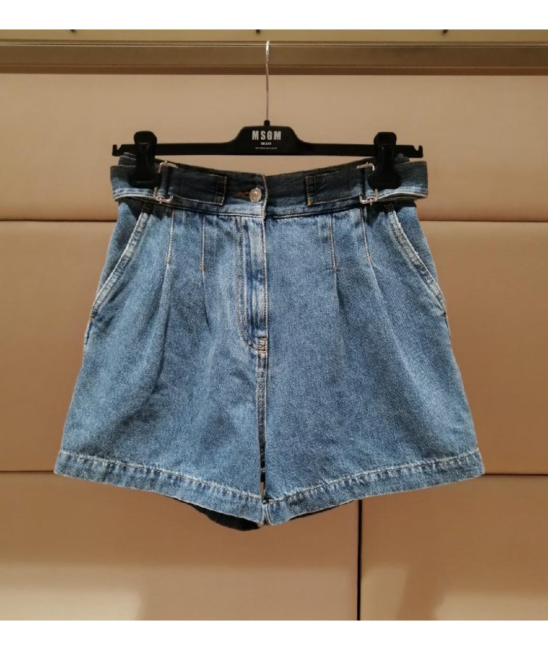 MSGM Синие хлопковые шорты, фото 3