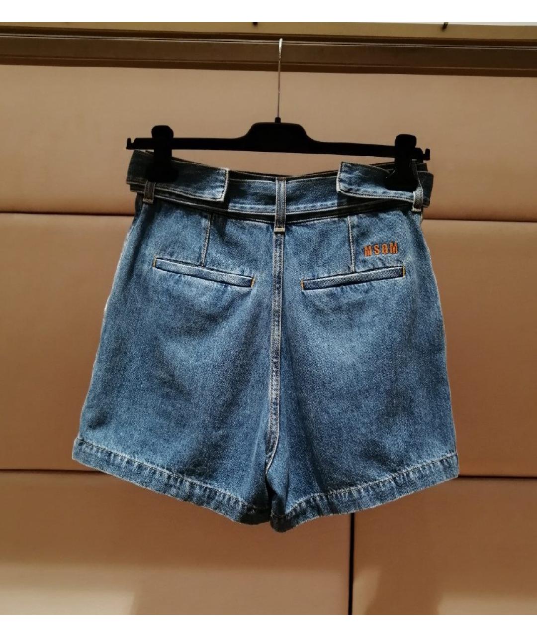 MSGM Синие хлопковые шорты, фото 2