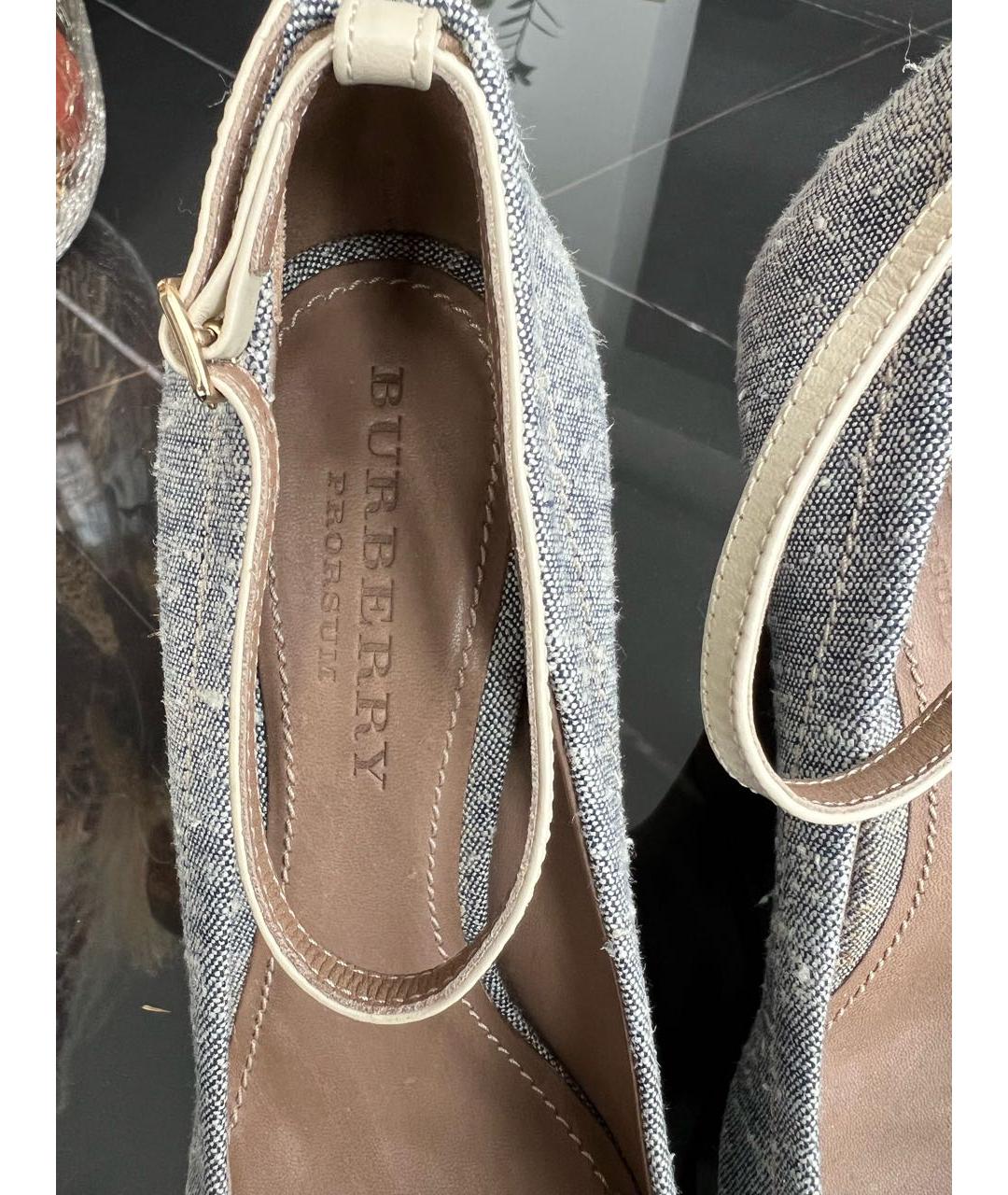 BURBERRY Мульти текстильные туфли, фото 6