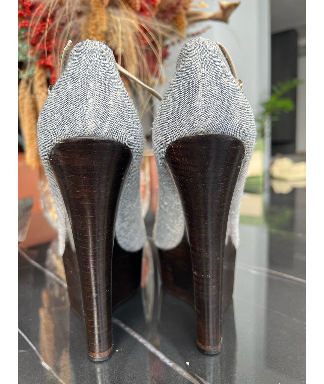 BURBERRY Мульти текстильные туфли, фото 4