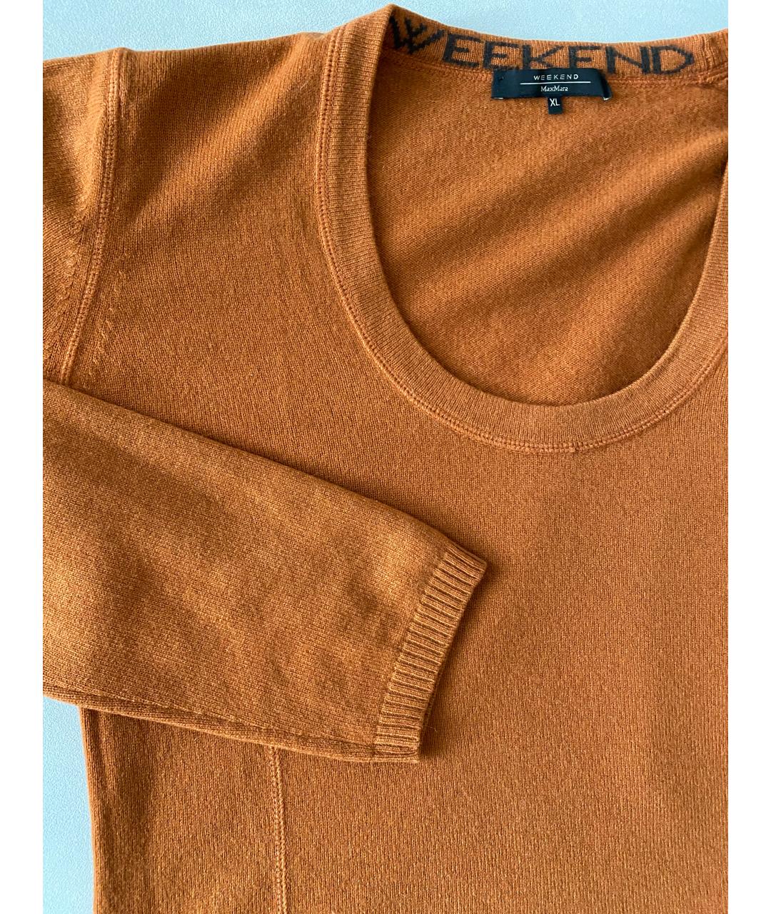 WEEKEND MAX MARA Оранжевый кашемировый джемпер / свитер, фото 5