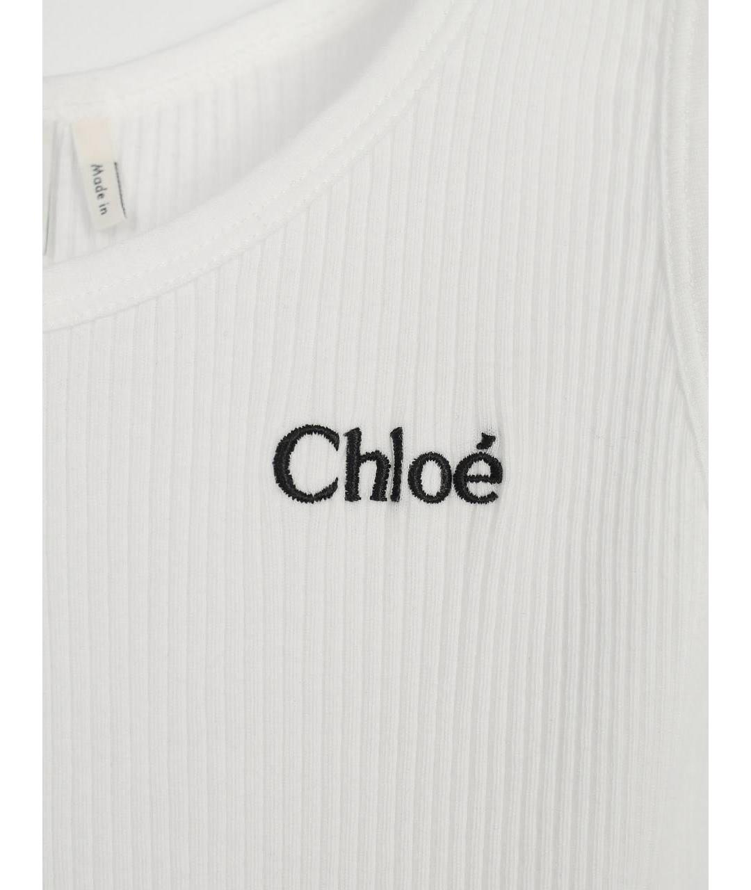 CHLOE Белая хлопковая майка, фото 3