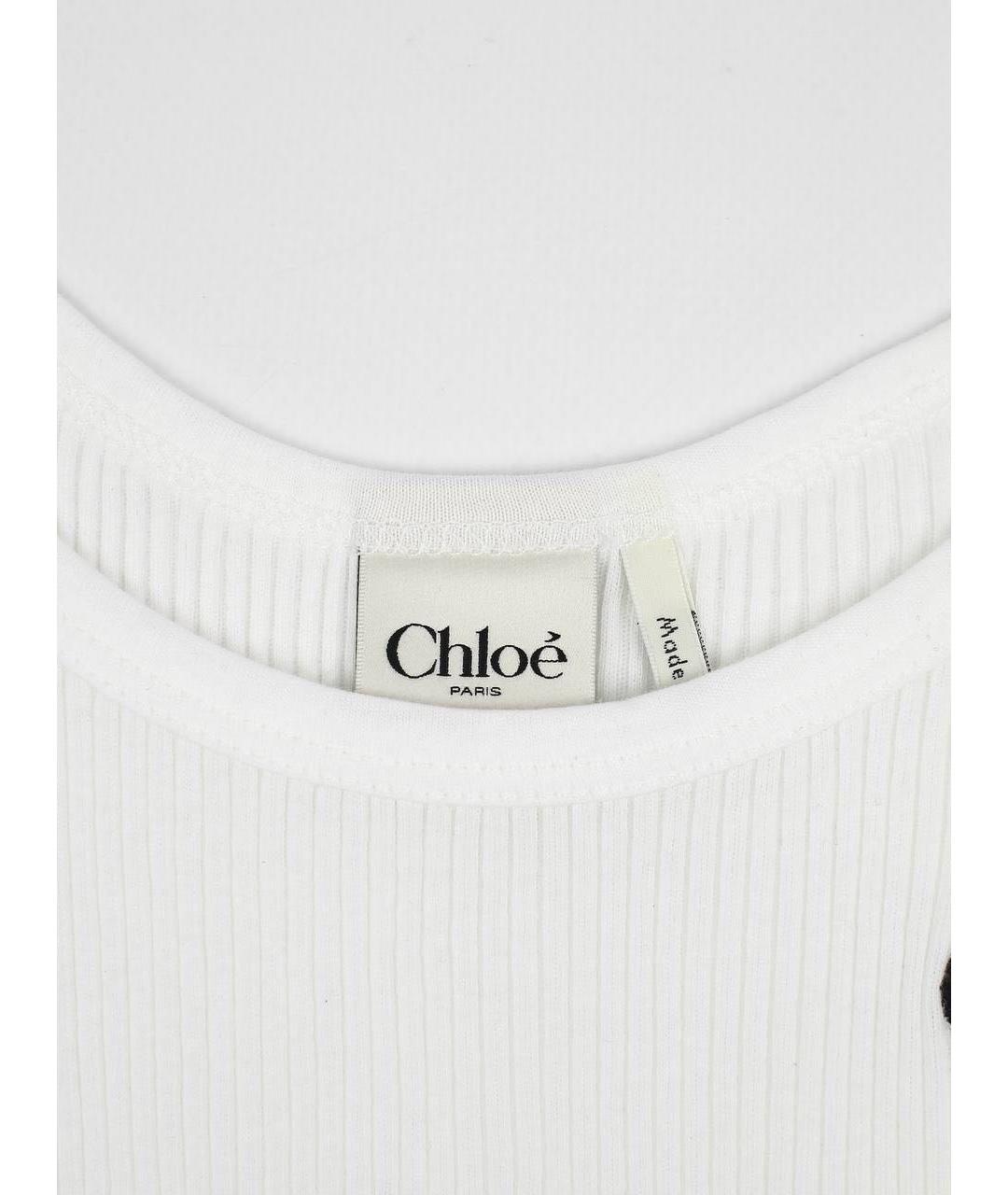CHLOE Белая хлопковая майка, фото 4