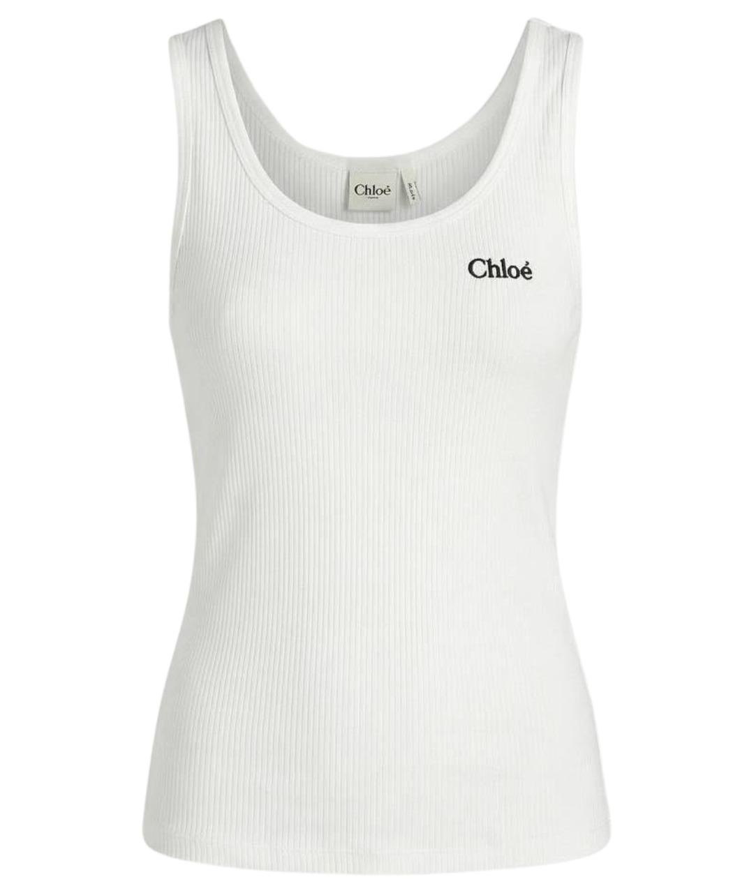 CHLOE Белая хлопковая майка, фото 1