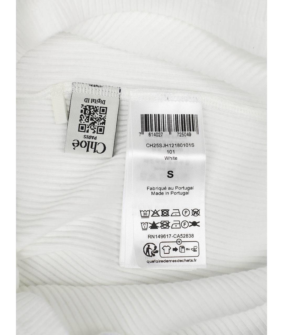 CHLOE Белая хлопковая майка, фото 6
