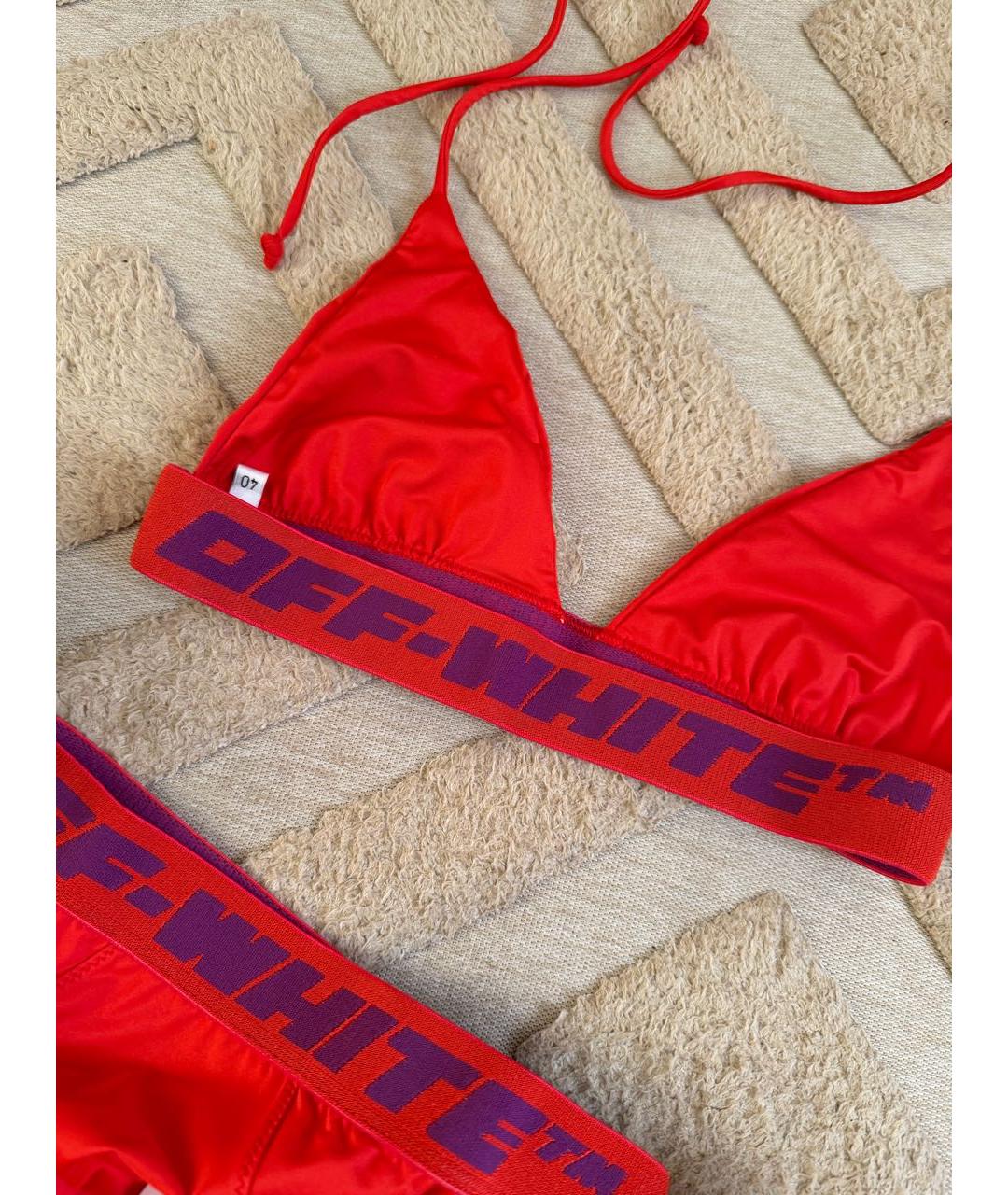 OFF-WHITE Красный купальник, фото 5