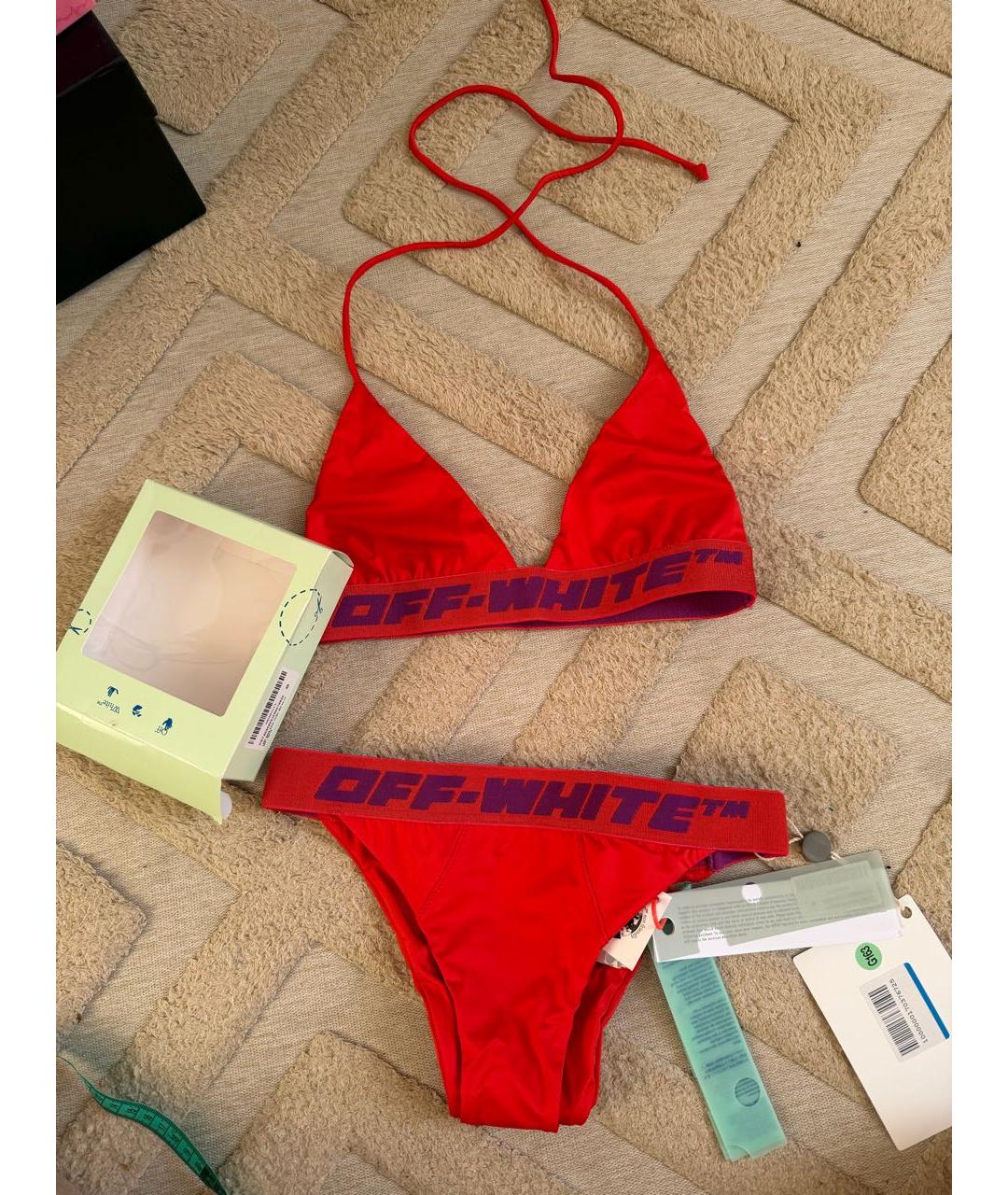 OFF-WHITE Красный купальник, фото 3