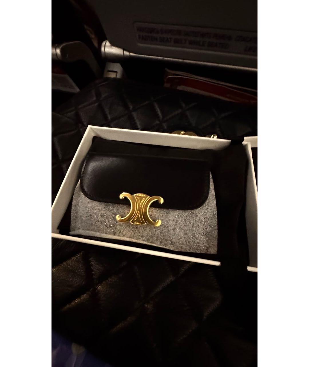 CELINE Черный кожаный кошелек, фото 3