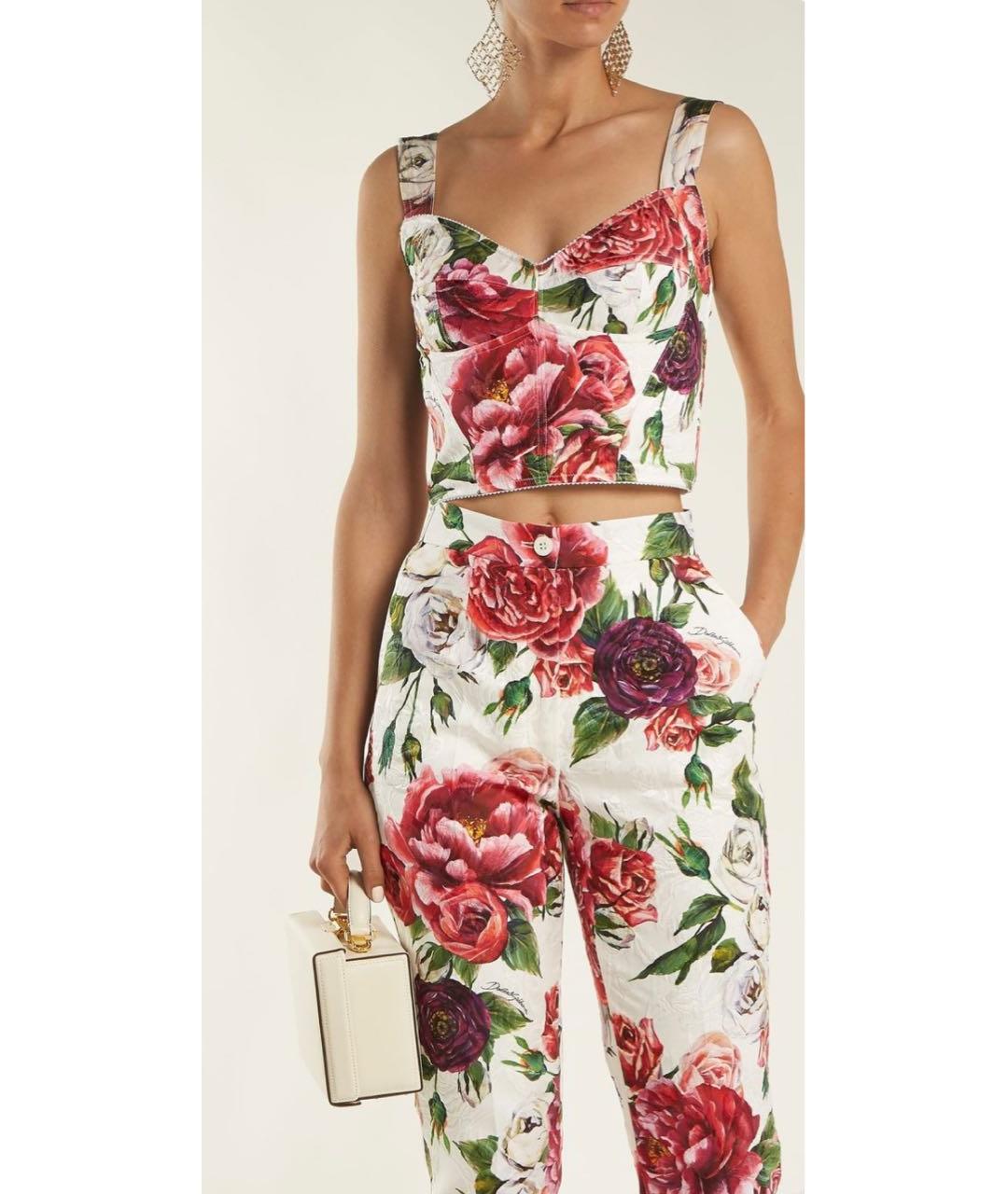 DOLCE&GABBANA Мульти хлопковые брюки узкие, фото 7