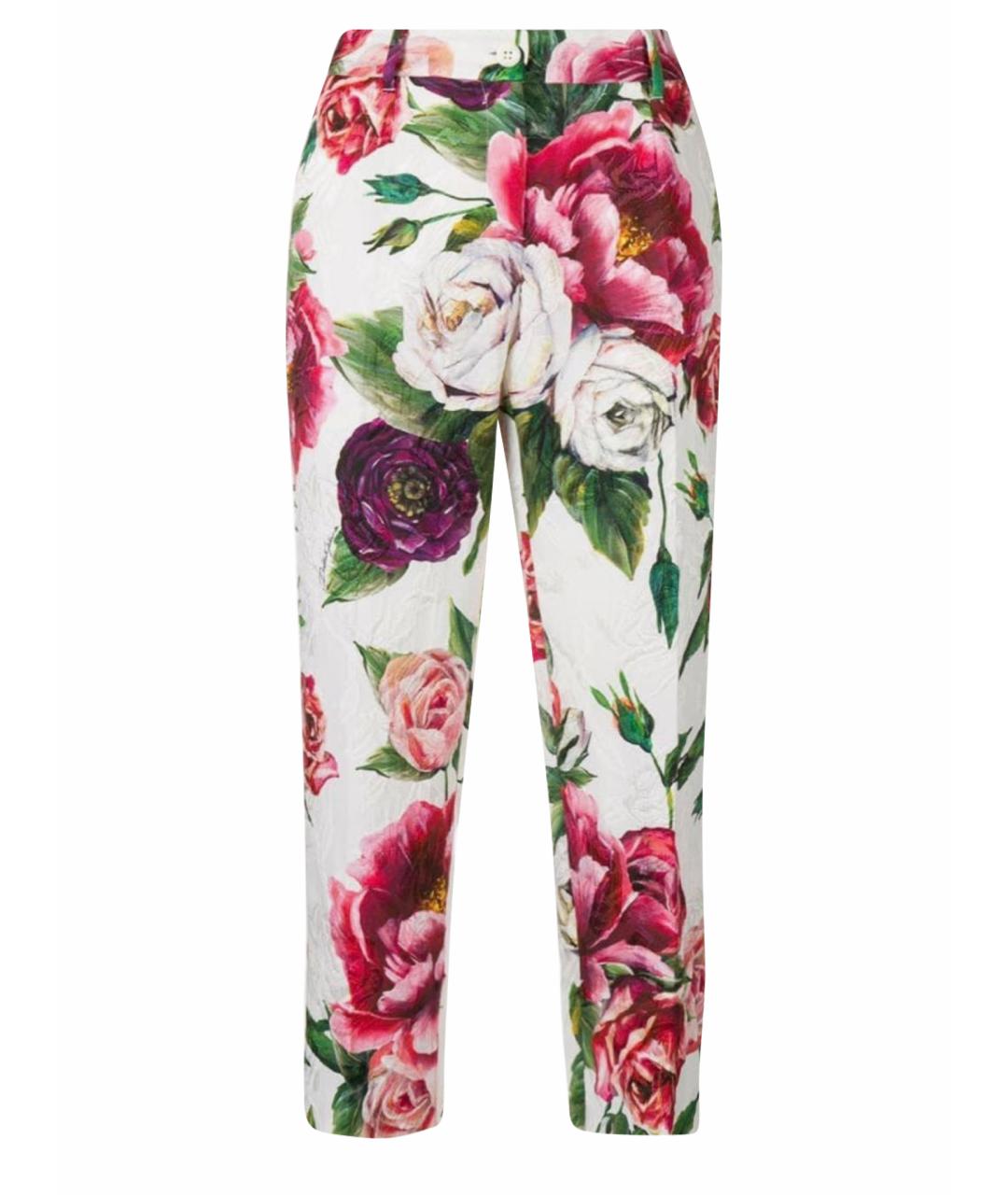 DOLCE&GABBANA Мульти хлопковые брюки узкие, фото 1