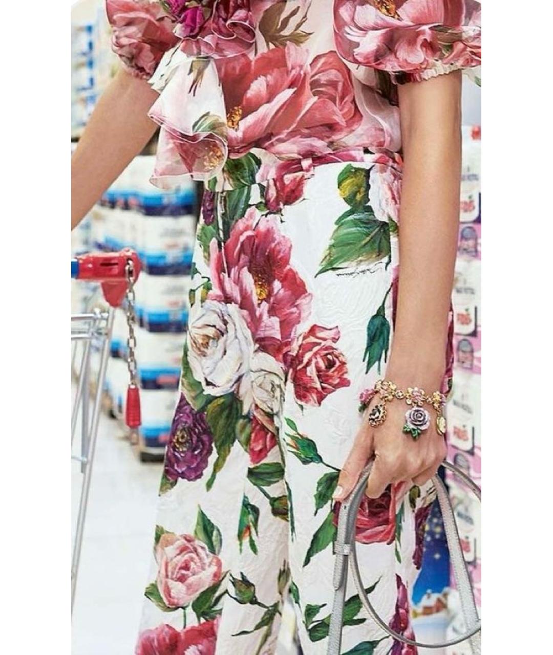 DOLCE&GABBANA Мульти хлопковые брюки узкие, фото 6