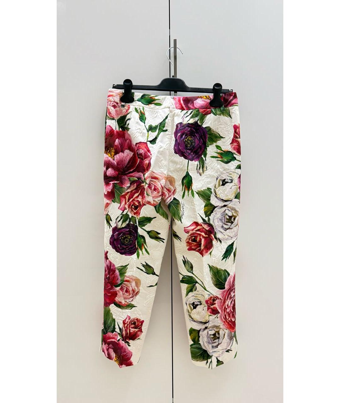 DOLCE&GABBANA Мульти хлопковые брюки узкие, фото 2
