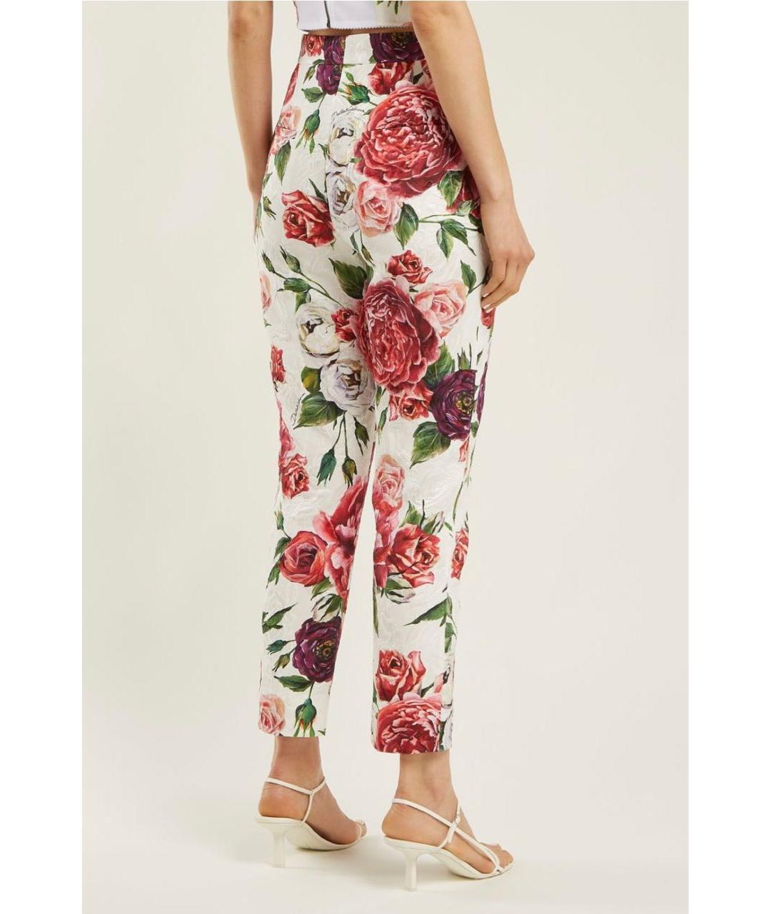 DOLCE&GABBANA Мульти хлопковые брюки узкие, фото 8