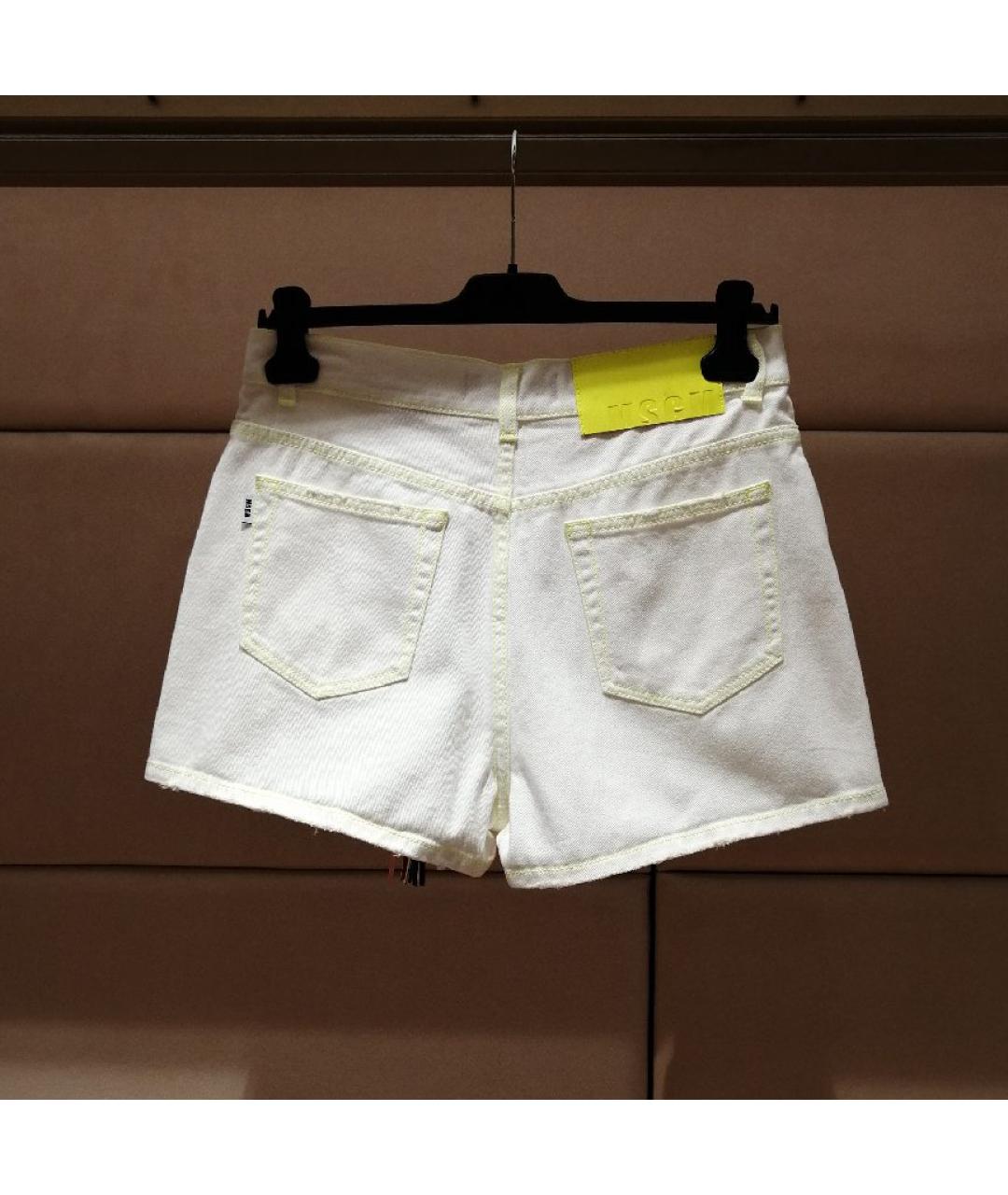 MSGM Белые хлопковые шорты, фото 2