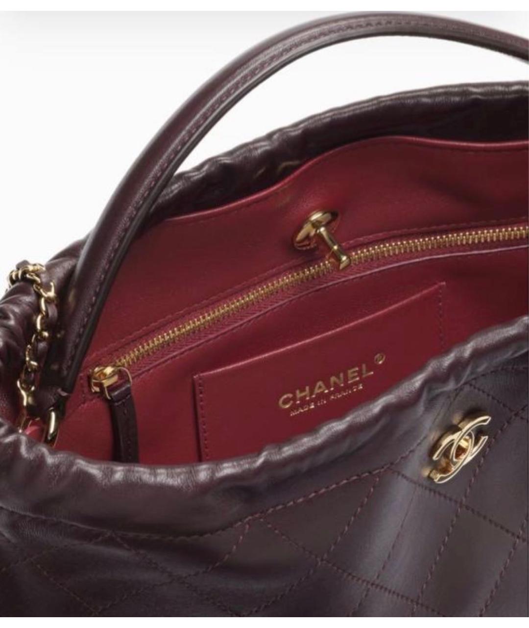 CHANEL Коричневая кожаная сумка тоут, фото 3