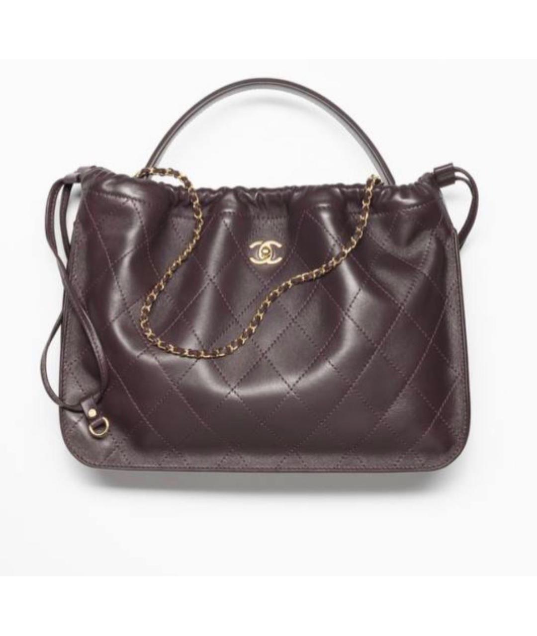 CHANEL Коричневая кожаная сумка тоут, фото 4