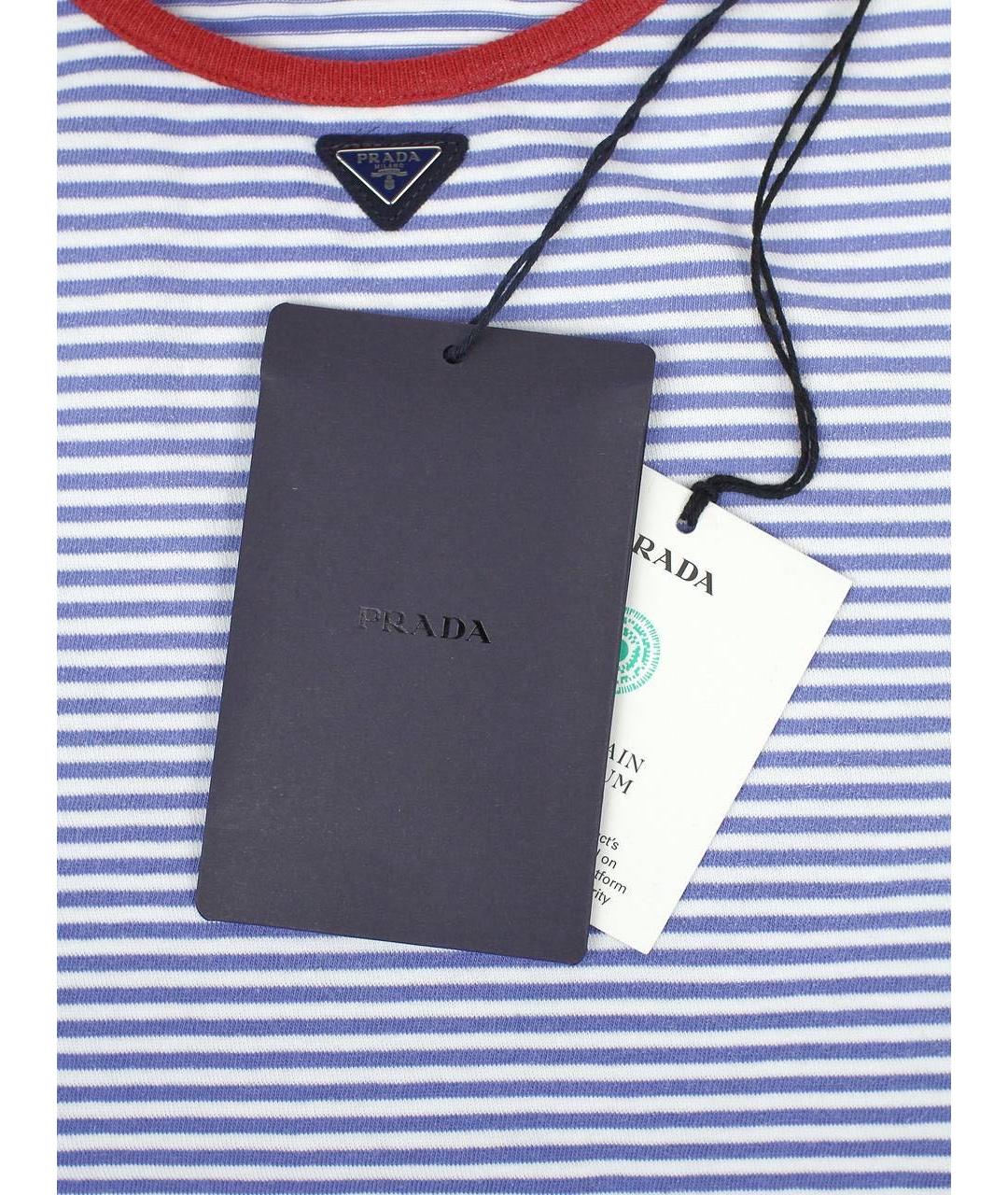 PRADA Голубая хлопковая майка, фото 5