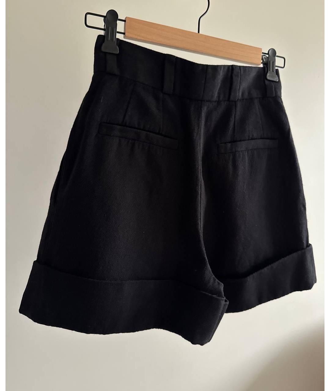 MIU MIU Черные шерстяные шорты, фото 2