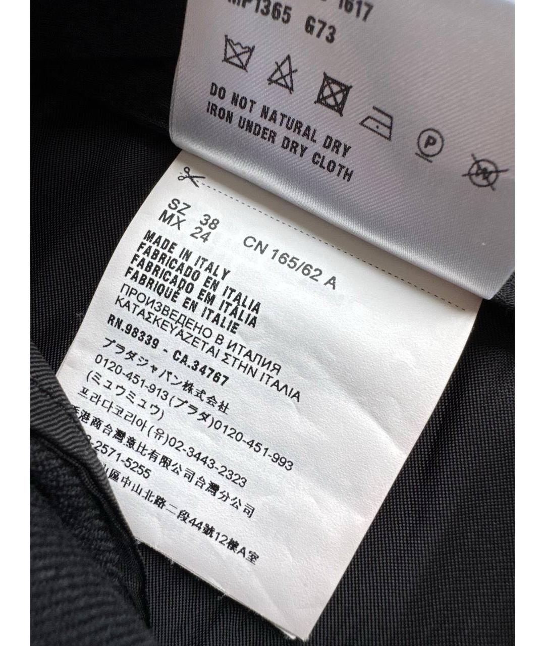 MIU MIU Черные шерстяные шорты, фото 3