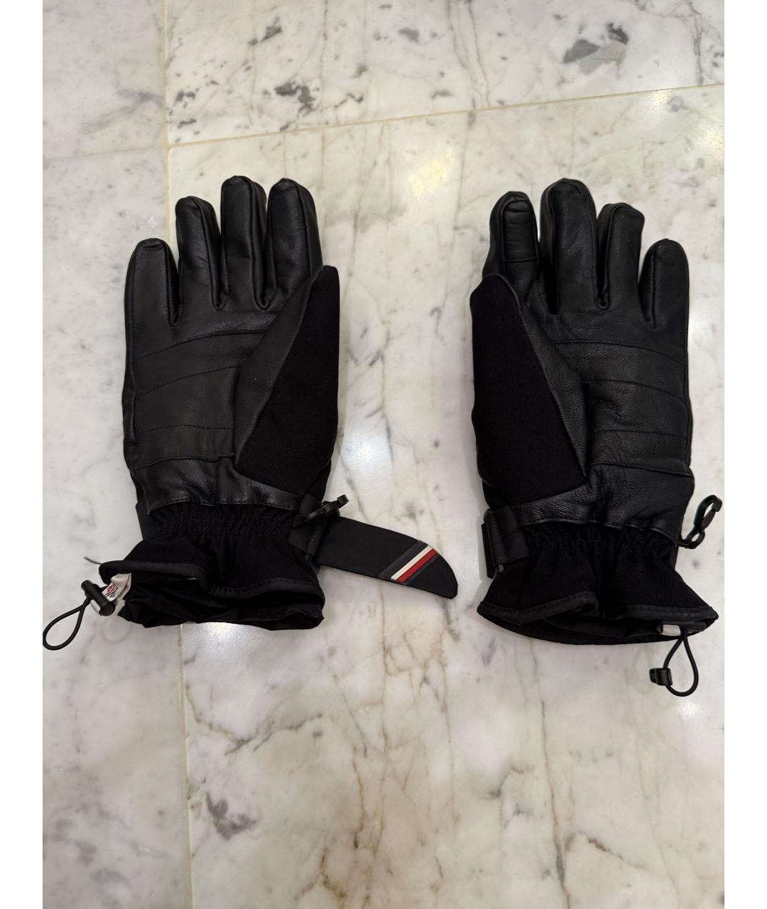 MONCLER Черные перчатки, фото 2