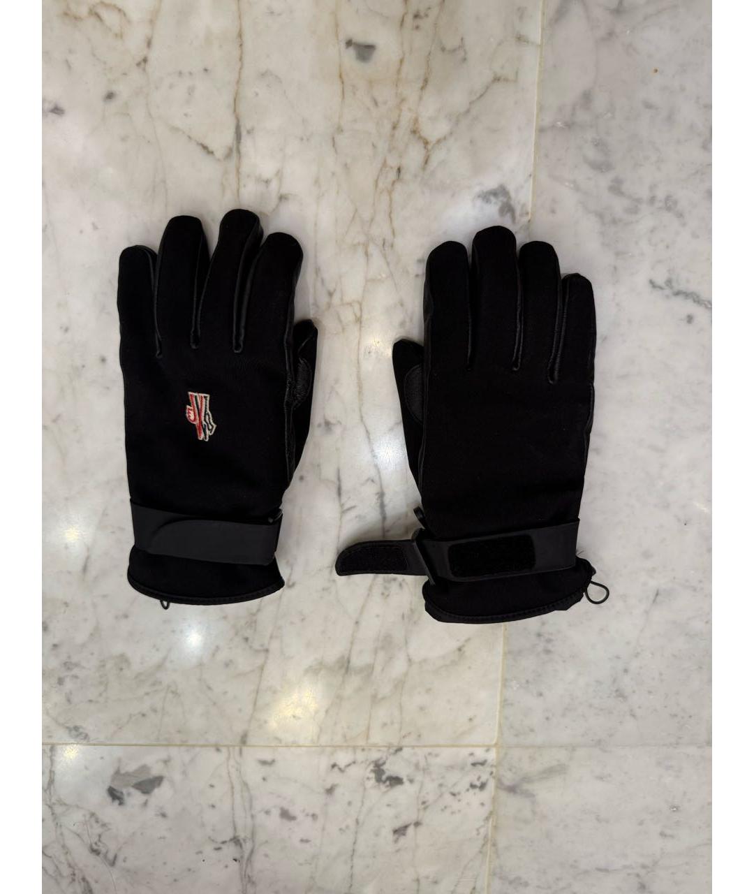 MONCLER Черные перчатки, фото 4