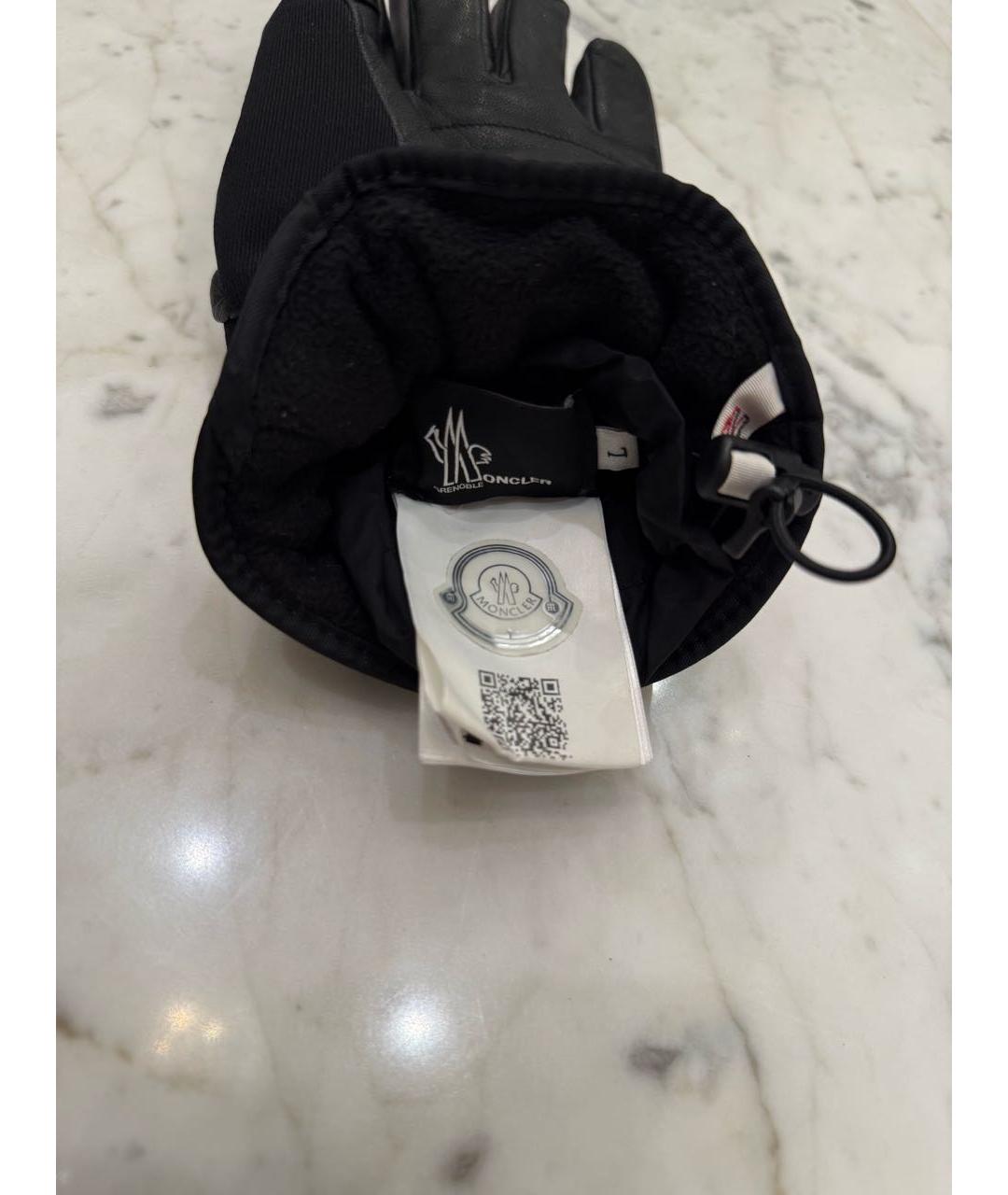 MONCLER Черные перчатки, фото 3