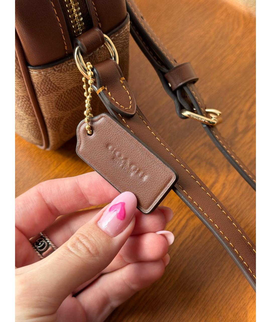 COACH Коричневая сумка через плечо, фото 6