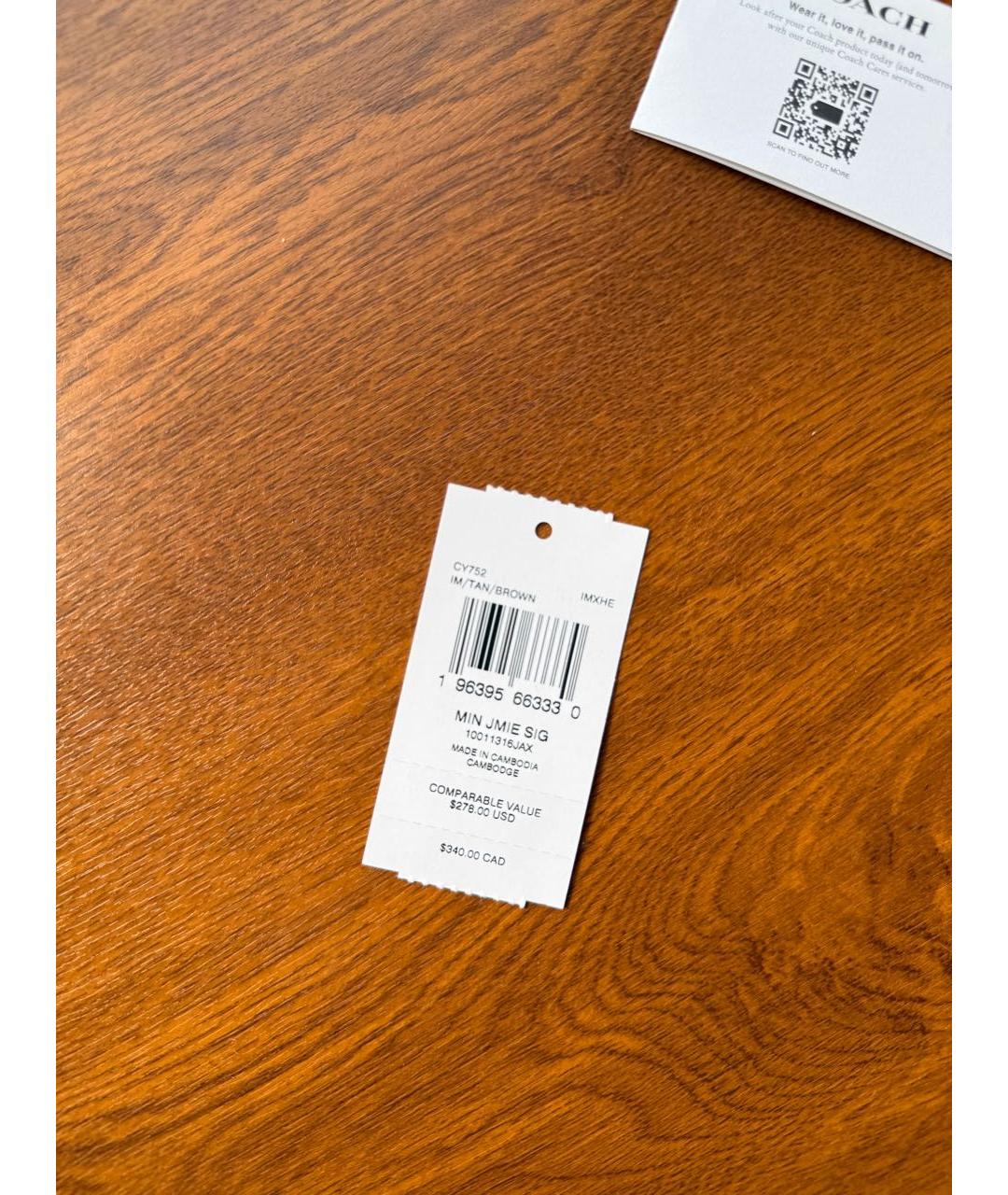 COACH Коричневая сумка через плечо, фото 7