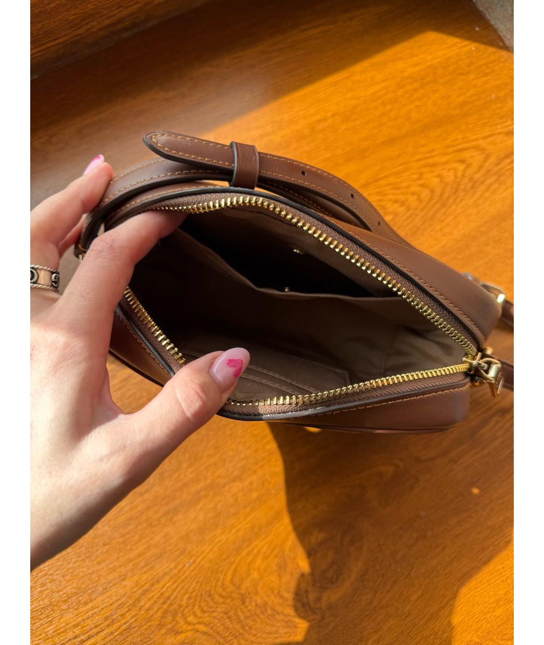 COACH Коричневая сумка через плечо, фото 4
