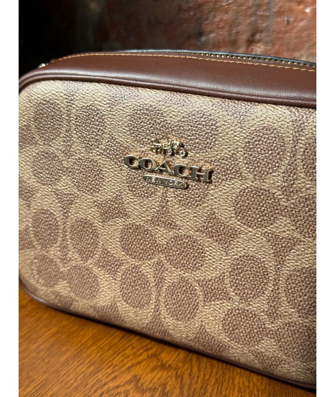 COACH Коричневая сумка через плечо, фото 5