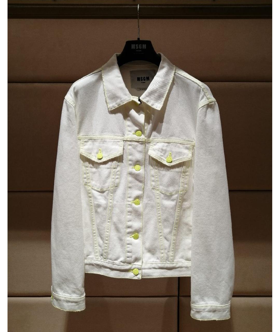 MSGM Белая хлопковая куртка, фото 3