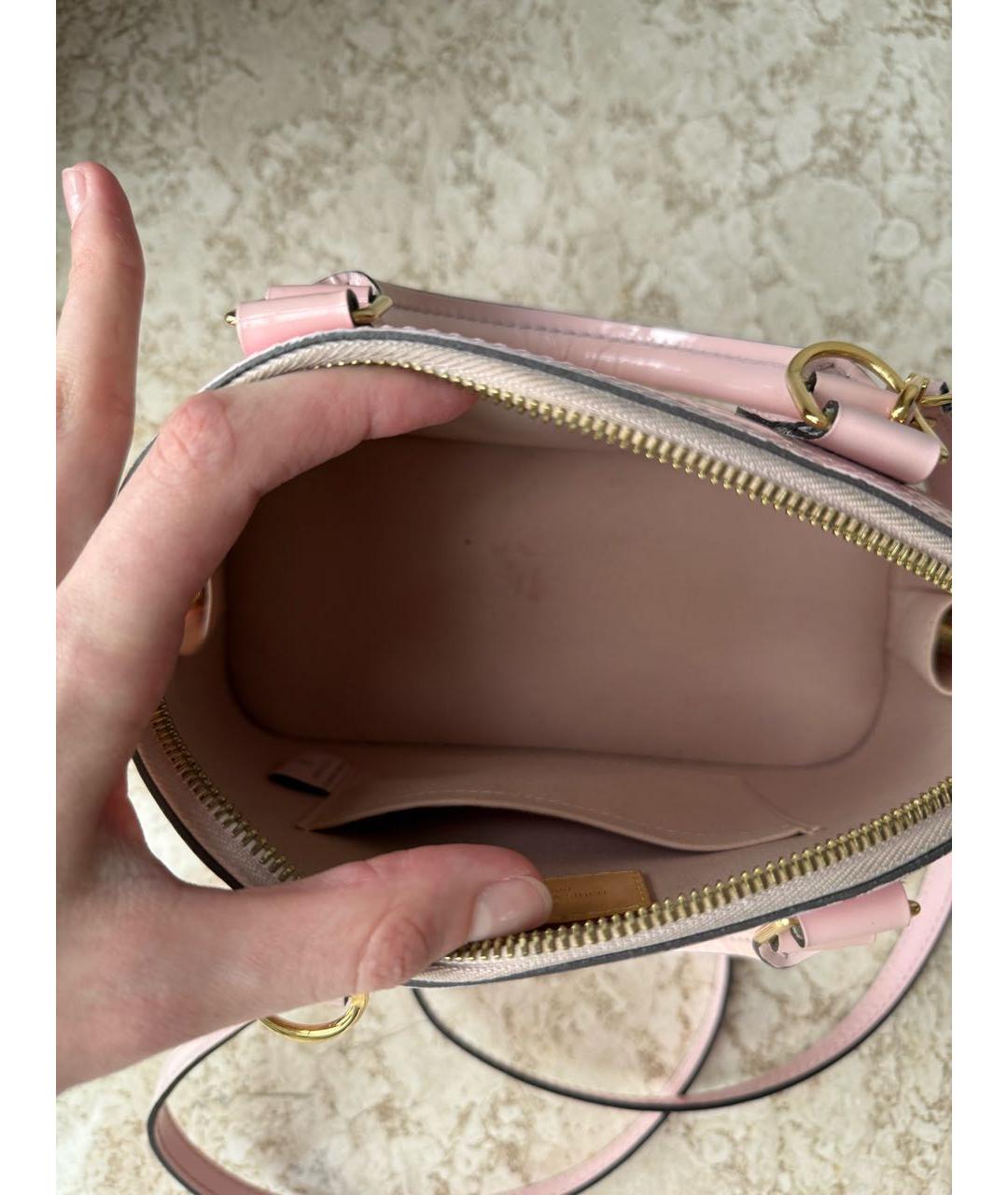 LOUIS VUITTON Розовая сумка с короткими ручками из лакированной кожи, фото 7
