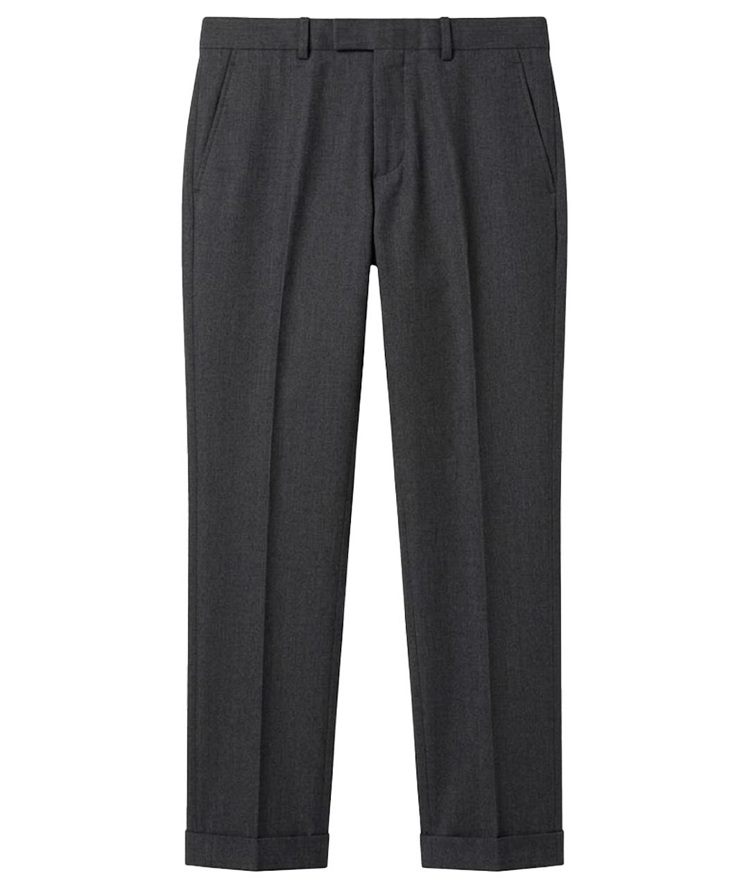 PRADA Серые хлопковые повседневные брюки, фото 1