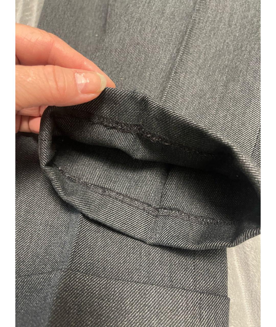 PRADA Серые хлопковые повседневные брюки, фото 7