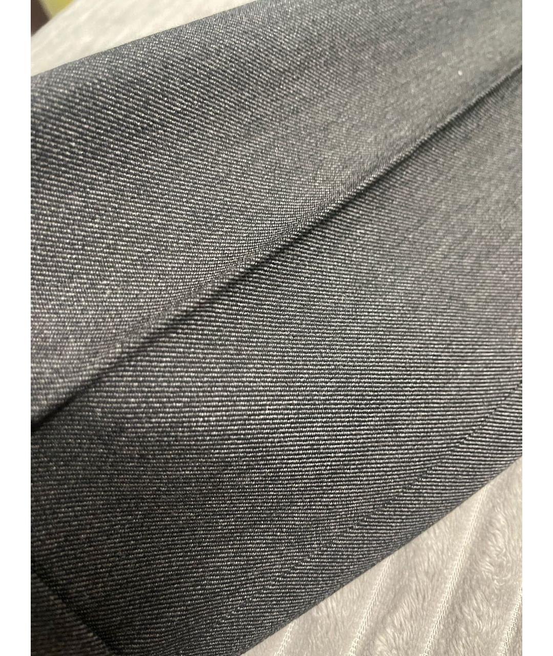 PRADA Серые хлопковые повседневные брюки, фото 5