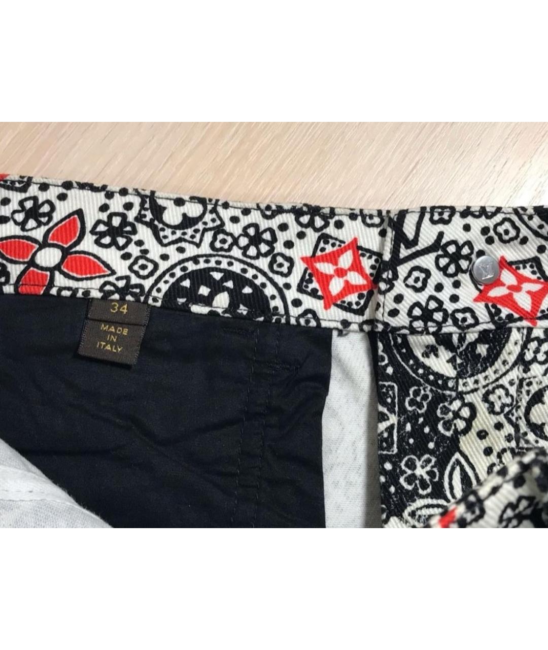 LOUIS VUITTON Мульти хлопко-эластановые брюки узкие, фото 5