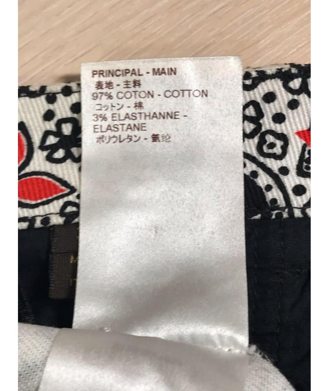 LOUIS VUITTON Мульти хлопко-эластановые брюки узкие, фото 9