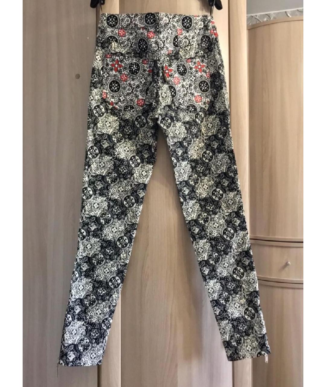 LOUIS VUITTON Мульти хлопко-эластановые брюки узкие, фото 2