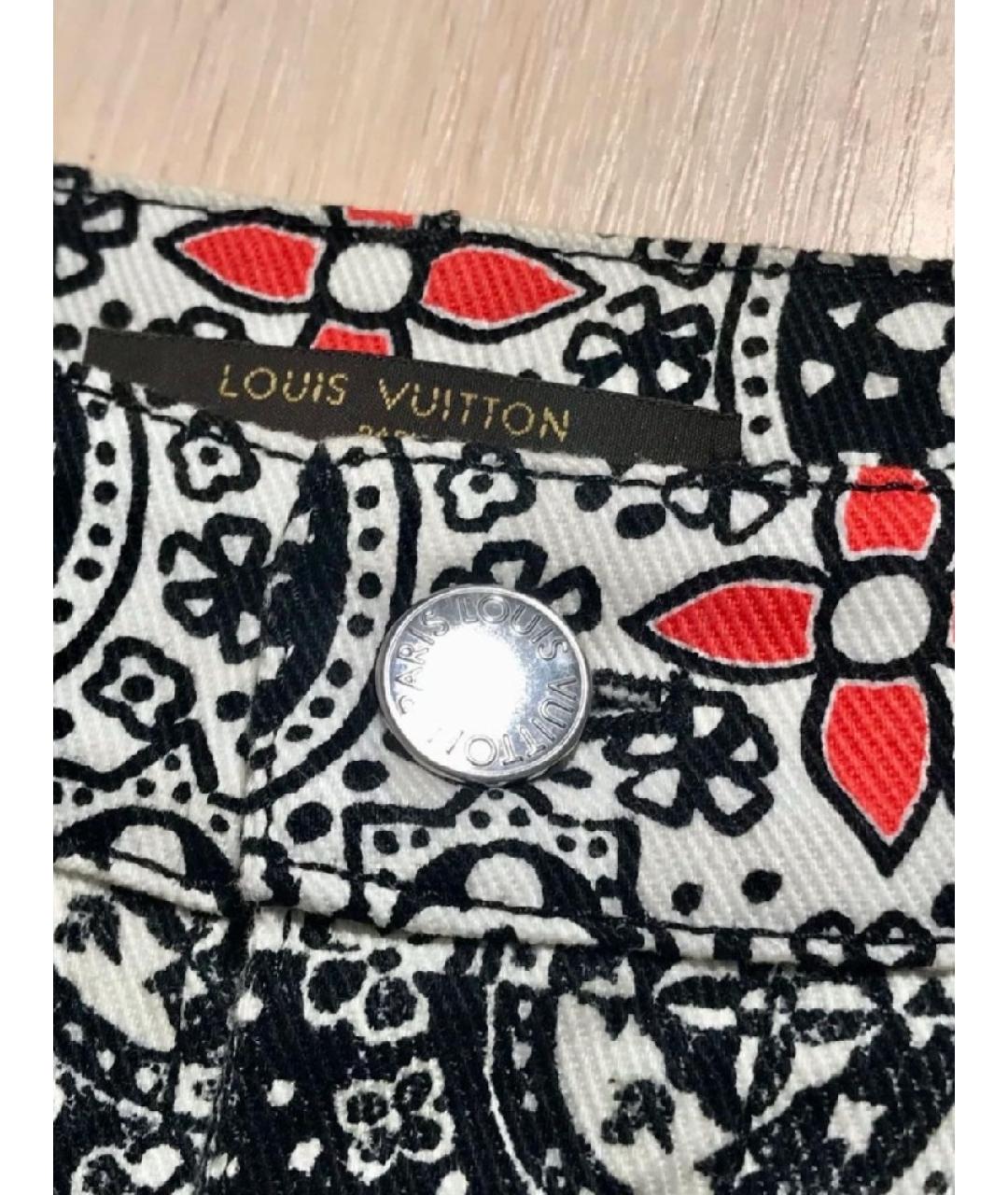 LOUIS VUITTON Мульти хлопко-эластановые брюки узкие, фото 4