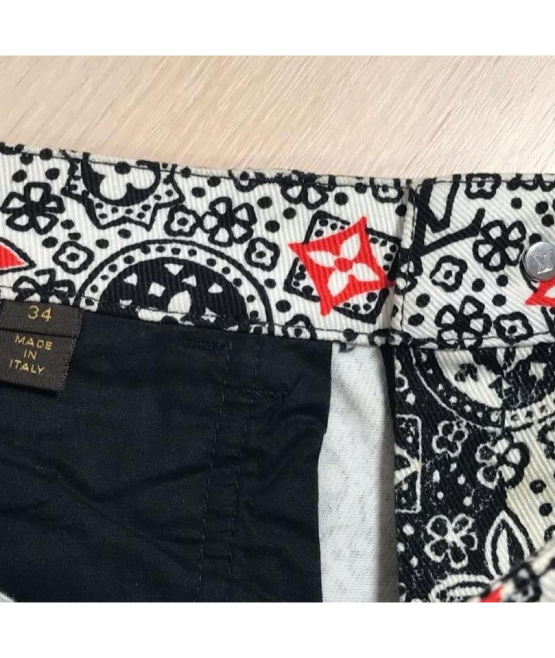 LOUIS VUITTON Мульти хлопко-эластановые брюки узкие, фото 7