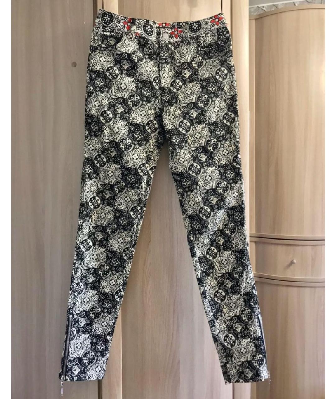 LOUIS VUITTON Мульти хлопко-эластановые брюки узкие, фото 10