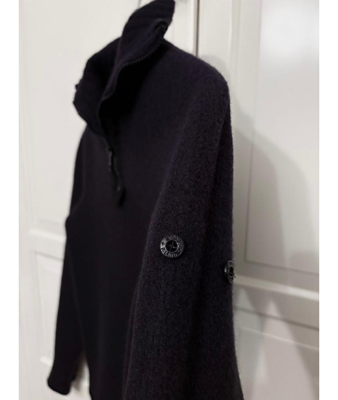 STONE ISLAND Черный шерстяной джемпер / свитер, фото 2