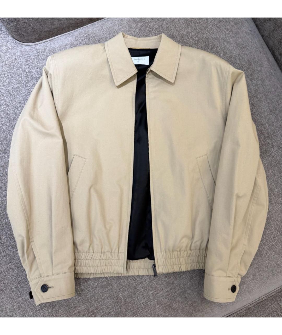 SAINT LAURENT Бежевая куртка, фото 2
