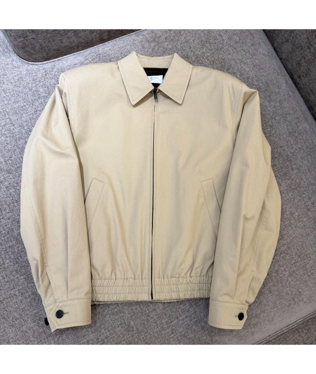 SAINT LAURENT Бежевая куртка, фото 4